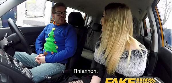  Fake Driving School Petite learner with small tits eats instructors cum